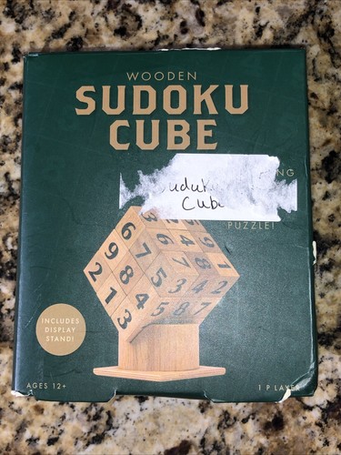 New wooden sudoku cube with - sudoku,